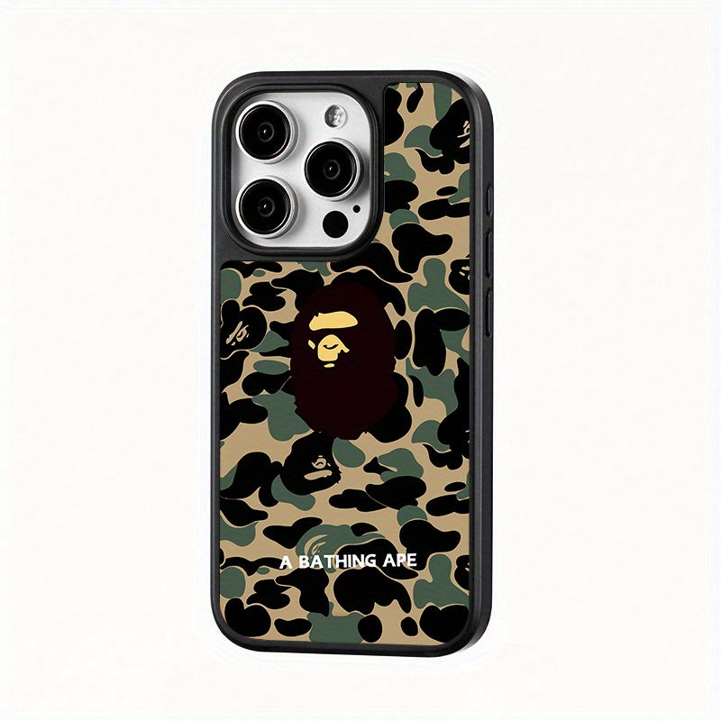 Camouflage Ape for Man Durable, Shock-Absorbing, and Trendy Protection - for iPhone 16, 15, 14, 13, 12, Plus, Pro, Max, Perfect Birthday Gift for Friends