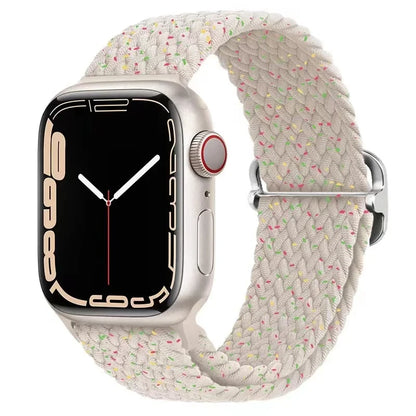 Braided Solo loop for Apple Watch band 44mm 45mm 49mm 42mm 40mm 41mm Elastic bracelet correa Series 9 8 7 6 5 4 SE Ultra Strap