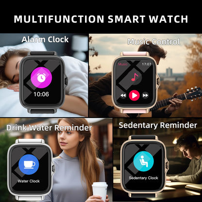 Waterproof Smart Watch with Message Answer Call Sleep Monitoring Sports Pedometer Alerts For iPhone Android