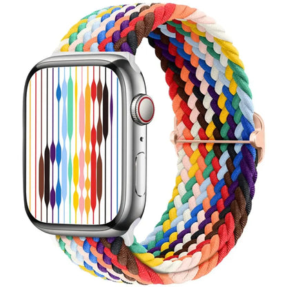 Braided Solo loop for Apple Watch band 44mm 45mm 49mm 42mm 40mm 41mm Elastic bracelet correa Series 9 8 7 6 5 4 SE Ultra Strap