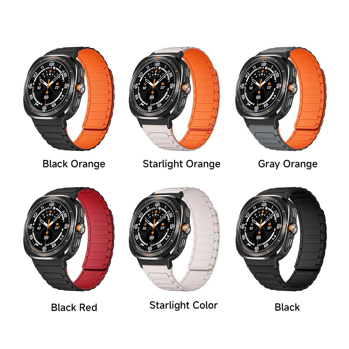 Silicone Magnetic Strap for Samsung Galaxy Watch 7 Ultra 47mm Loop Band Bracelet for Galaxy Watch Ultra No Gaps Quick Wristband