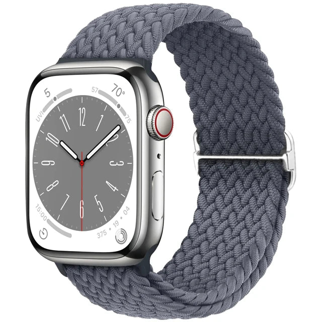 Braided Solo loop for Apple Watch band 44mm 45mm 49mm 42mm 40mm 41mm Elastic bracelet correa Series 9 8 7 6 5 4 SE Ultra Strap