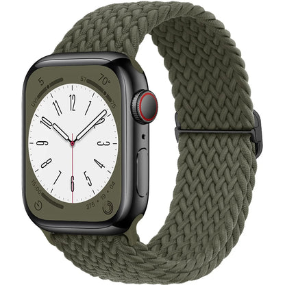 Braided Solo loop for Apple Watch band 44mm 45mm 49mm 42mm 40mm 41mm Elastic bracelet correa Series 9 8 7 6 5 4 SE Ultra Strap