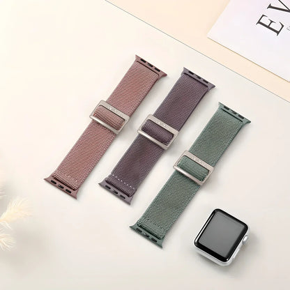 Strap for Apple Watch Band 45mm 44mm Ultra 49mm 40mm 42mm 41mm 38mm 40 44 Mm Wide Nylon Iwatch Series 9 Se 8 2 Correa Bracelet