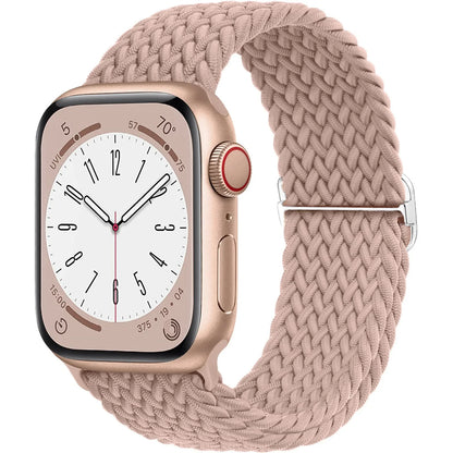 Braided Solo loop for Apple Watch band 44mm 45mm 49mm 42mm 40mm 41mm Elastic bracelet correa Series 9 8 7 6 5 4 SE Ultra Strap