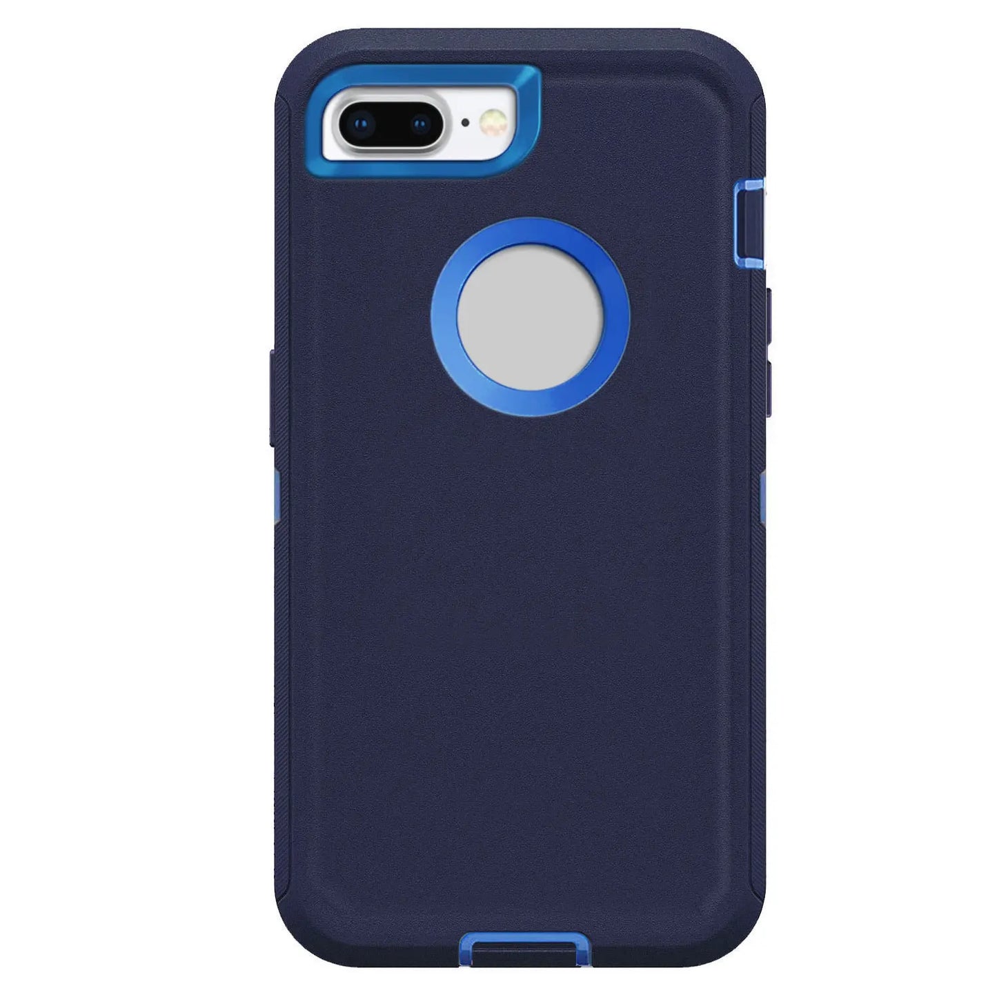 Blue Phone Case For iPhone 8 / iPhone 8 Plus Heavy Duty Shockproof Protective Rugged 3-Layers Hard Cover