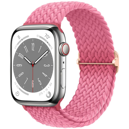 Braided Solo loop for Apple Watch band 44mm 45mm 49mm 42mm 40mm 41mm Elastic bracelet correa Series 9 8 7 6 5 4 SE Ultra Strap