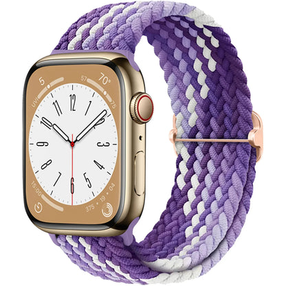 Braided Solo loop for Apple Watch band 44mm 45mm 49mm 42mm 40mm 41mm Elastic bracelet correa Series 9 8 7 6 5 4 SE Ultra Strap