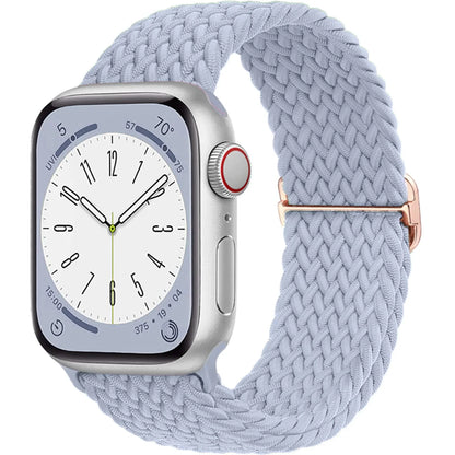 Braided Solo loop for Apple Watch band 44mm 45mm 49mm 42mm 40mm 41mm Elastic bracelet correa Series 9 8 7 6 5 4 SE Ultra Strap