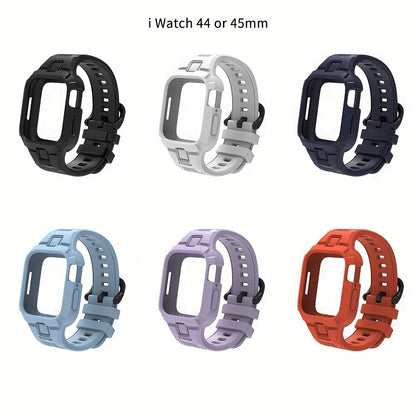 For Apple Watch Sports Style Strap Watch7/8/9 Generation 41/45mm 40/44mm Monochrome Two-color TPU Silicone Material Soft Fashion Sports Style