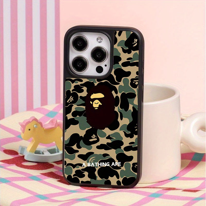 Camouflage Ape for Man Durable, Shock-Absorbing, and Trendy Protection - for iPhone 16, 15, 14, 13, 12, Plus, Pro, Max, Perfect Birthday Gift for Friends