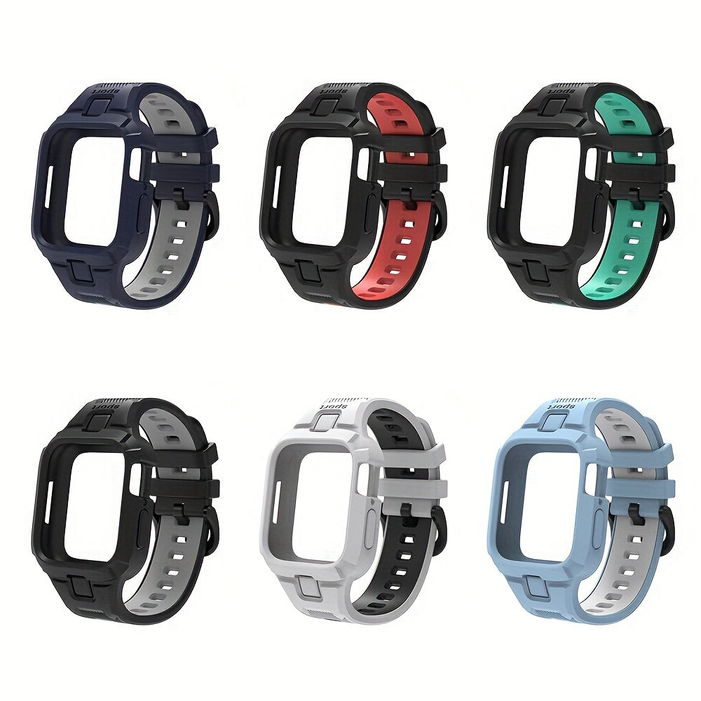 For Apple Watch Sports Style Strap Watch7/8/9 Generation 41/45mm 40/44mm Monochrome Two-color TPU Silicone Material Soft Fashion Sports Style