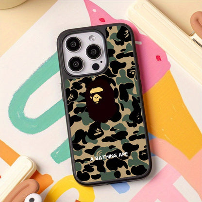 Camouflage Ape for Man Durable, Shock-Absorbing, and Trendy Protection - for iPhone 16, 15, 14, 13, 12, Plus, Pro, Max, Perfect Birthday Gift for Friends